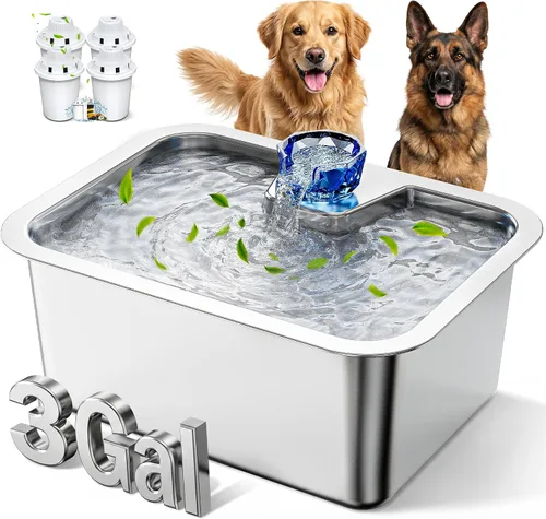 Vista 8 de Filtros de repuesto para fuente PETDOTT para perros, filtro de agua, para fuente de mascotas de acero inoxidable para perros grandes, filtración