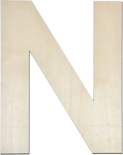 Vista 14 de Letra de madera A de 12 pulgadas de grosor, letra de madera grande sin terminar de 1/4 de pulgada de grosor para decoración de pared del hogar Letra