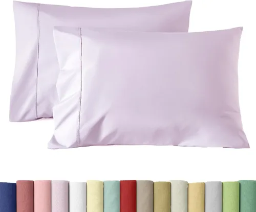 Vista 10 de WINLIFE Juego de 2 fundas de almohada de algodón 100%, tamaño estándar, de fibras largas, 20×26 pulgadas, fundas de almohada frescas, transpirables