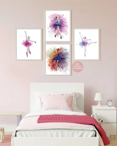 Vista 4 de MTL HOE Impresiones artísticas de ballerina, decoración de pared de bailarina y arte de pared de bailarinas, regalos perfectos para los amantes