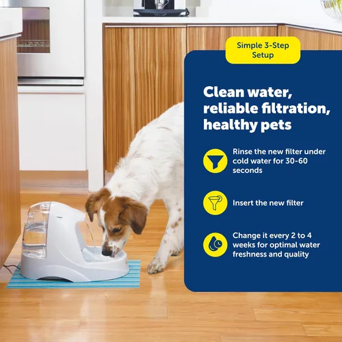 Vista 4 de Filtros de reemplazo de carbono premium PetSafe Drinkwell - Mejora el sabor del agua - Carbón activado de cáscaras de coco - Compatible con fuentes