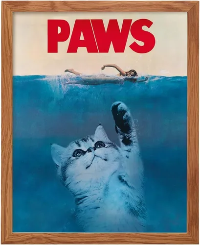 Vista 11 de Arte y decoración de pared de gatos, regalos divertidos para amantes de los gatos para mujeres, bonito póster de gatito de 8 x 10 pulgadas