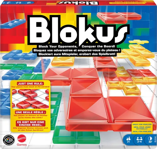 Vista 7 de Mattel Games Blokus XL Juegos de mesa para noche familiar, juegos de cerebro para 2 a 4 jugadores, tablero y piezas de gran