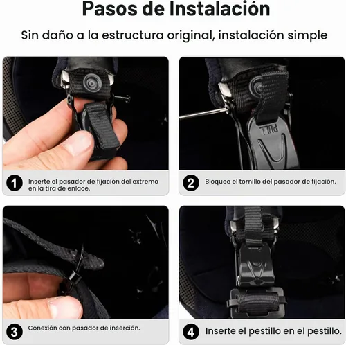 Vista 4 de Kit de hebilla de liberación rápida JAGASOL para casco de motocicleta, accesorios de metal para casco de motocicleta, correa para la barbilla
