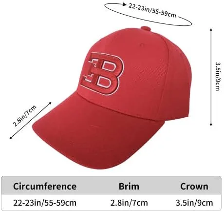 Vista 5 de JOMNAW Gorra de béisbol Bugatti-Logo Bordado Sombrero Ajustable Moda Casquette Unisex