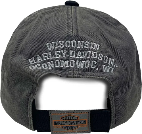 Vista 2 de Harley-Davidson, Nostalgic Bar & Shield - Gorra de béisbol negra para hombres, BC31380