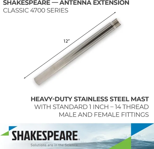 Vista 2 de Shakespeare 4700-1 mástil de extensión de acero inoxidable resistente de 1