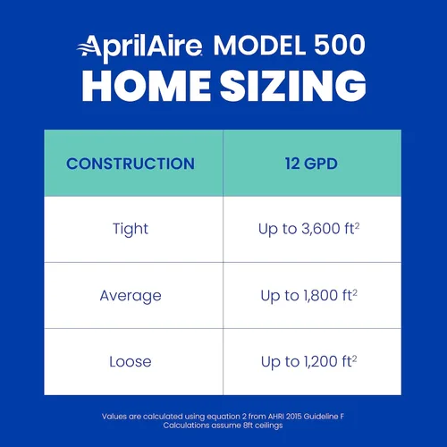 Vista 8 de AprilAire 500M Humidificador para toda la casa, humidificador manual y compacto para conectar al sistema de ventilación, humidificador de gran
