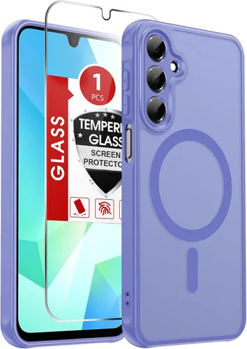 Vista 344 de LeYi Funda para teléfono Samsung-S23: protector de pantalla e imán MagSafe Púrpura