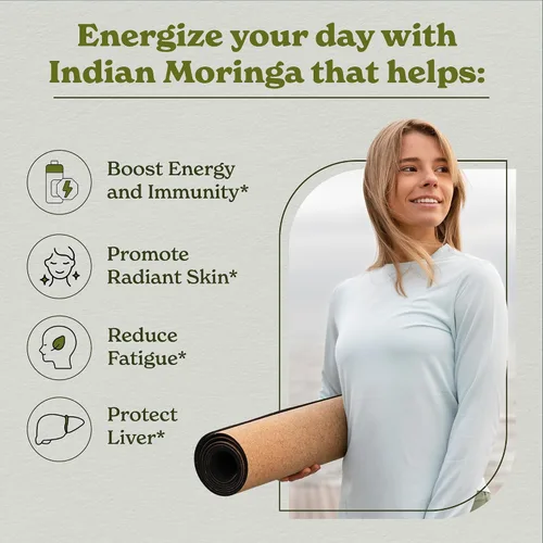 Vista 3 de Better Alt Polvo de moringa orgánico, certificado por USDA, polvo de hoja de moringa, perfecto para batidos, té, bebidas y recetas, superalimento