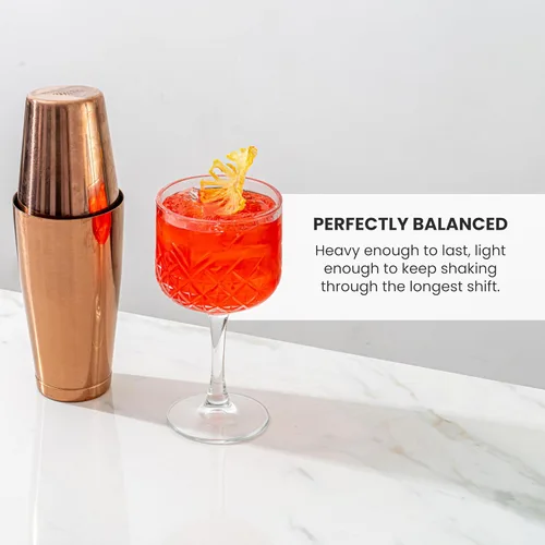 Vista 6 de A Bar Above Juego de Cocteleras Boston Profesionales de 18 oz con Peso y sin Peso de Acero Inoxidable, Juego de Coctelera para Cócteles