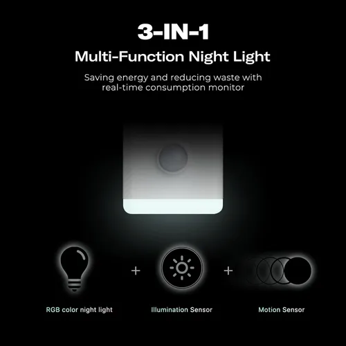 Vista 5 de THIRDREALITY Luz nocturna multifunción, repetidor Zigbee, 3 en 1 combina un sensor de movimiento, un sensor de iluminación y luz nocturna