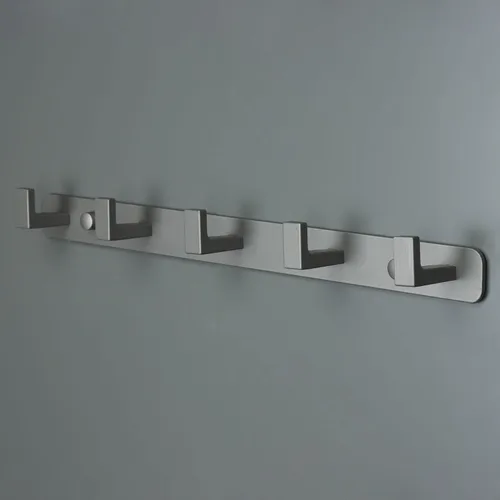 Vista 14 de Perchero, 3 Ganchos Triples de Acero Inoxidable Resistente, Ganchos de Pared Montados en la Pared, Barra de Ganchos Rústica para Ropa/Llaves