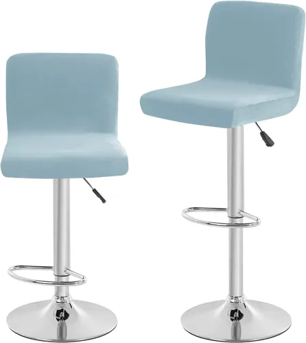 Vista 9 de Fundas para asiento de bar de terciopelo, fundas cuadradas para taburete de bar, fundas para silla de altura de mostrador (2, burdeos)