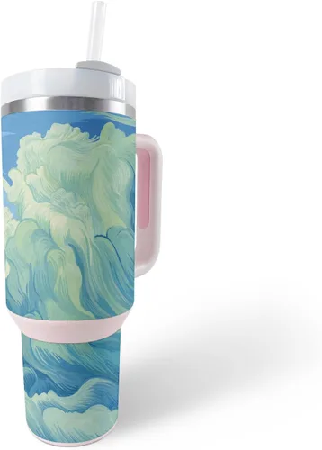 Vista 17 de MightySkins Skin - Vaso de vinilo compatible con Stanley The Quencher H2.0 FlowState de 40 onzas, Typhoon, protectora, duradera y única, fácil