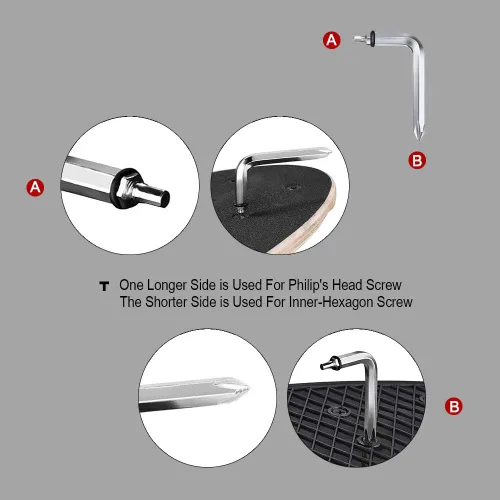 Vista 5 de C&Xanadu Upkeep All-in-One Multi-Function Portable Skate Tool with 2-in-1 Allen Wrench & Phillips Head Screwdriver for Adjusting and Tightening