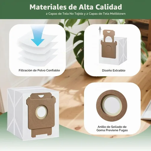 Vista 3 de WAIKAS Bolsas antipolvo para iRobot Roomba Robot Aspiradora