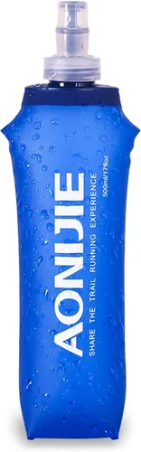 Vista 20 de TRIWONDER Botellas de agua plegables de poliuretano termoplástico sin BPA, frasco plegable para mochila de hidratación - Ideal para correr