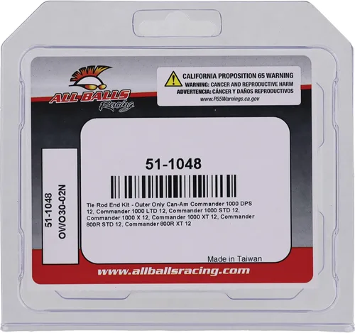 Vista 4 de All Balls Racing - Kit de extremo de barra de acoplamiento 51-1048 compatible con/repuesto para Can-Am Commander 1000 XT/LTD/DPS 12