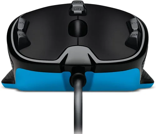 Vista 5 de Logitech G Mouse para juegos con cable 300s, sensor 2,5K, 2,500 DPI, RGB, ligero, 9 controles programables, memoria a bordo, compatible con PCMac