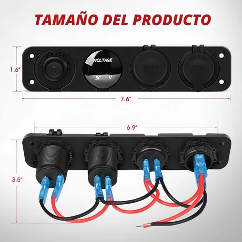 Vista 8 de Nilight - Panel de enchufe de carga 4 en 1, con interruptores basculantes de palanca de encendido y apagado, tipo C de PD y QC 3.0, salida de Tipo C