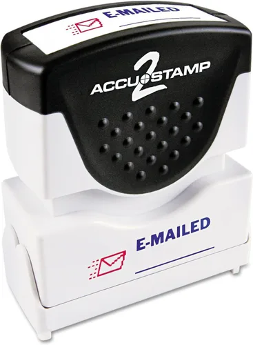 Vista 10 de ACCUSTAMP sello "APPROVED" con protección microban, sello con pretinta, con mensaje rojo y azul (035525)