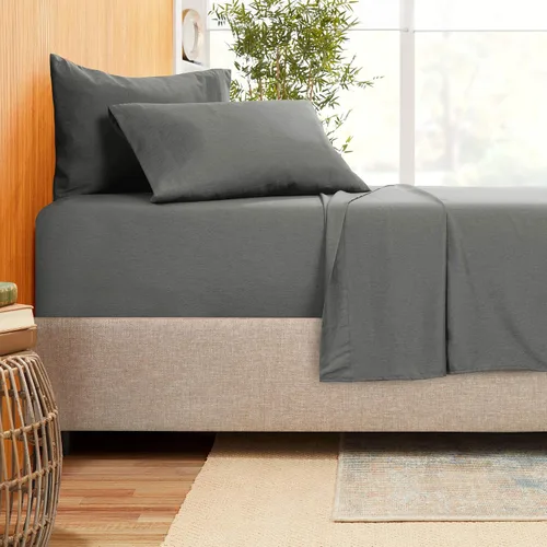 Vista 10 de Juego de ropa de cama de 800 hilos de 4 piezas, 100% algodón egipcio, sábana bajera de algodón de fibra larga, se adapta a colchones de hasta 12