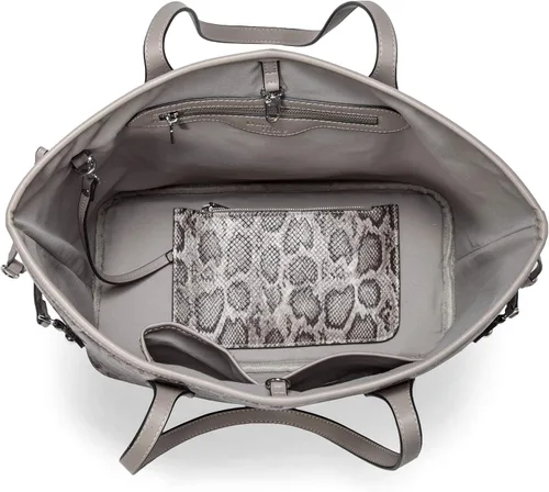 Vista 4 de Daisy Rose Bolso de viaje de hombro y embrague a juego de cuero vegano PU
