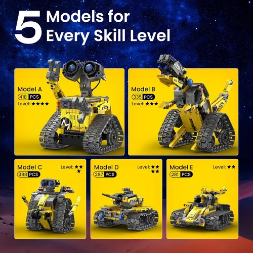 Vista 6 de Sillbird STEM Robot Kit de construcción con control remoto, regalos para niños de 8 a 13 años Coding Robotic Set, Educational Birthday Gifts