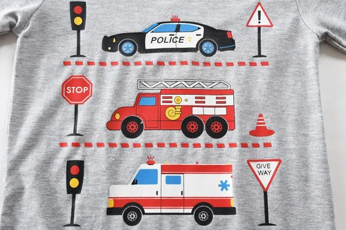 Vista 72 de Little Hand Pijamas para niños pequeños, Monster Truck 100% algodón, dinosaurio para niños, 2 piezas, ropa de dormir, conjuntos de ropa de dormir