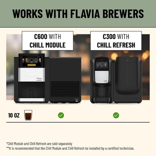 Vista 4 de Flavia Lavazza Cold Brew Coffee Freshpacks funciona solo con cafeteras Flavia (caja de 80)