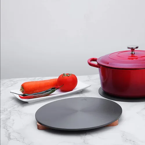 Vista 7 de Difusor de calor para estufa de gas, accesorios de utensilios de cocina, difusor de estufa para protección de ollas, bandeja redonda