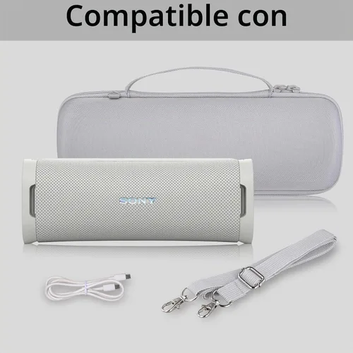 Vista 4 de co2CREA Carcasa rígida para altavoz compacto Sony ULT Field 1, color blanco Estuche blanco
