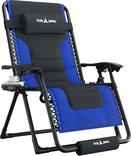 Vista 13 de UDPATIO Silla reclinable de gran tamaño para patio con cojín extraíble Negro Z-xl