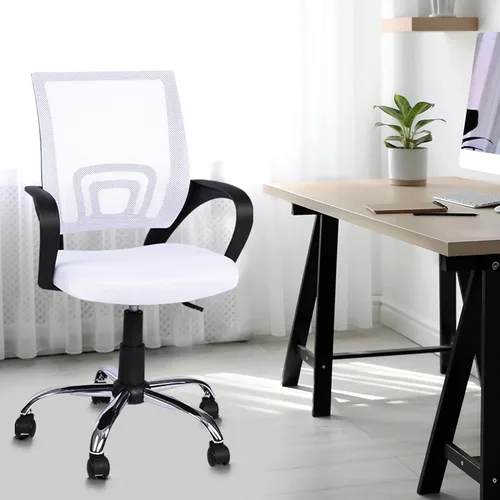 Vista 10 de Naomi Home Silla ergonómica de escritorio para oficina en casa con soporte lumbar ajustable, cómoda silla giratoria giratoria, silla ejecutiva Gris