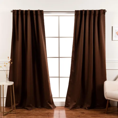 Vista 8 de Best Home Fashion Paneles de cortinas opacas de alta calidad, con aislamiento térmico sólido, cortinas opacas para tratamiento de ventanas