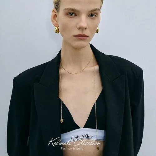 Vista 46 de KELMALL Aretes tipo argolla de oro de 14 quilates para mujer, hipoalergénicos, gruesos, redondos, no se deslustra, para orejas sensibles