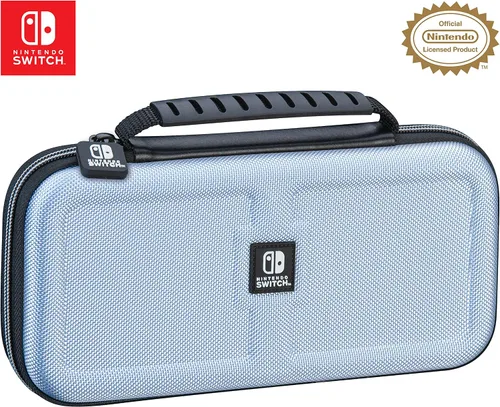 Vista 2 de Game Traveler Nintendo Switch Case - Switch OLED Case for Switch OLED, Switch and Switch Lite, Adjustable Viewing Stand & Bonus Game Cases, Deluxe