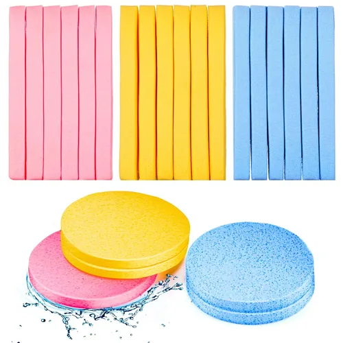 Vista 9 de Patelai 120 esponjas faciales comprimidas para esteticistas, eliminación de maquillaje facial, almohadilla de esponja de limpieza, exfoliante, spa