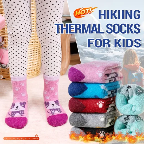 Vista 38 de Eocom 6 pares de calcetines de invierno cálidos de lana para niños y niñas
