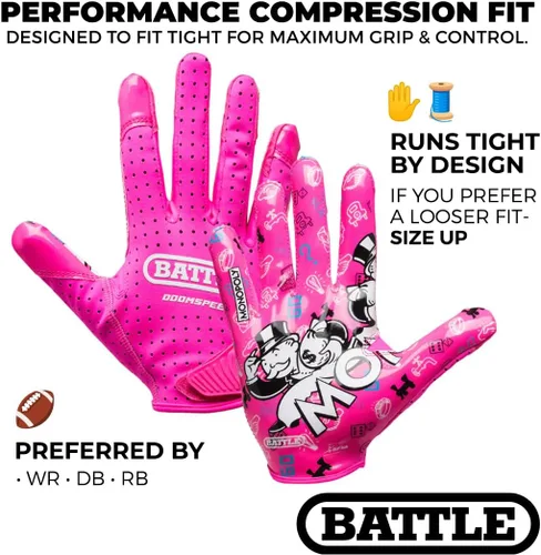 Vista 17 de Battle Guantes deportivos con receptor de velocidad Doom Blanco