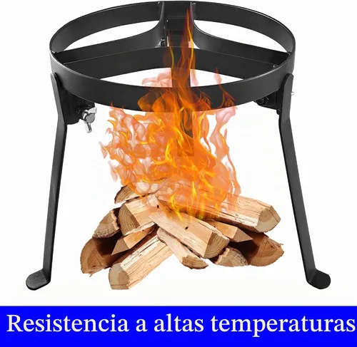Vista 7 de Trípode de fogata, trípode de camping para cocinar. Soporte de trípode con bloqueo de patas mejorado para trípode de horno holandés. Equipo