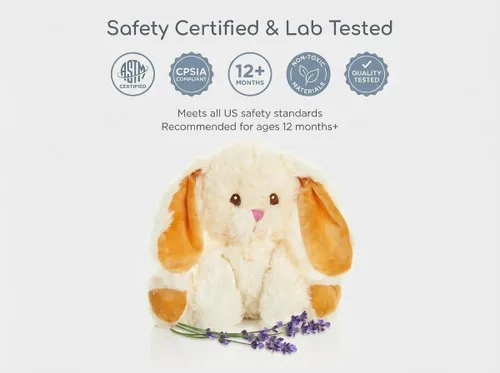 Vista 7 de Warm Pals Bashful Bunny, animal de peluche de Pascua para microondas, 1.5