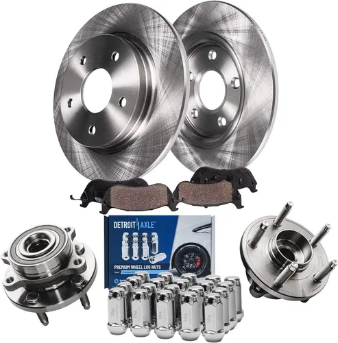 Vista 108 de Detroit Axle - 4 rotores de freno para Ford 1994-2004 Mustang, rotores de freno de disco delanteros y traseros 1995 1996 1997 1998 1999 2000 2001