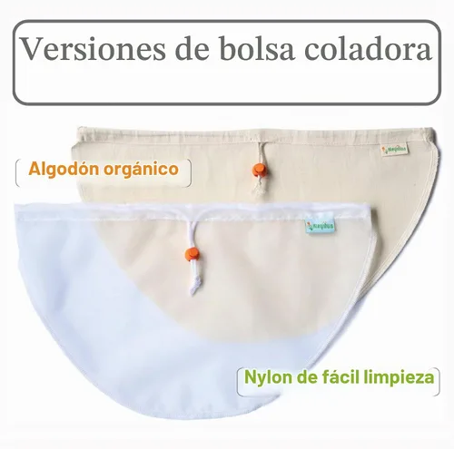 Vista 7 de Bolsa coladora de yogur griego, nailon ultrafino de 100 micrones (16 x 9 pulgadas)
