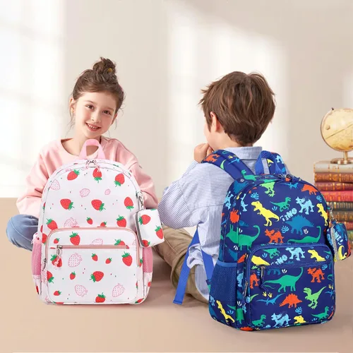 Vista 17 de Mygreen - Mochila escolar con bonitos diseños para niños y niñas, 11.5 x 15.7 x 5.1 pulgadas