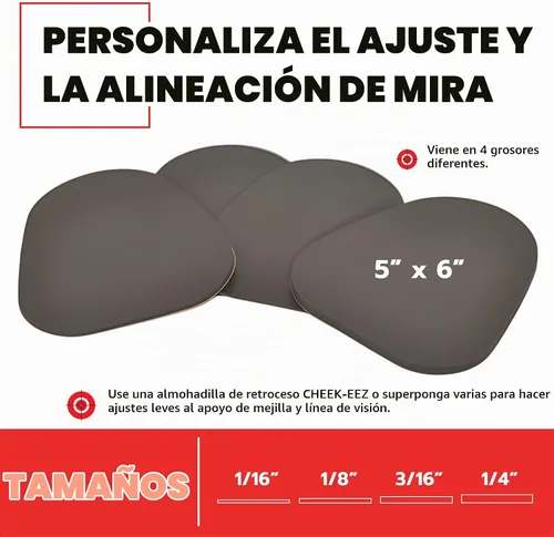 Vista 4 de KICK-EEZ Cheek-EEZ Protector de Mejilla Grueso Almohadilla de Retroceso y Apoyo para Escopeta o Rifle