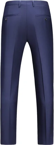 Vista 4 de Traje de 2 piezas para hombre, ajustado, con un botón, chaqueta y pantalones, negocios, boda, fiesta, regreso a casa, trajes para hombres