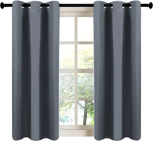 Vista 99 de LA PALMA Cortinas opacas con aislamiento térmico y ojales, para sala de estar, dormitorio, paquete de 2 paneles
