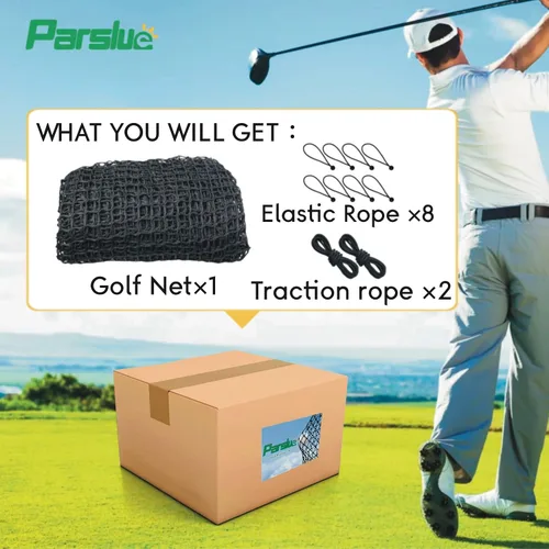 Vista 7 de Red de práctica de golf, red de golf de nailon resistente, red de golf para interiores y exteriores con kit de alambre para colgar, redes de golf
